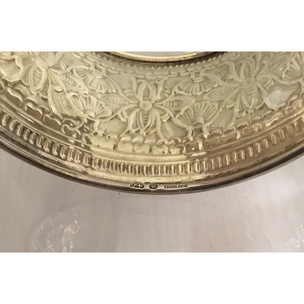 Novica Sterling Silver Engraved Floral Design Wide CUFF/BRACELET - Thailand 64g - Picture 2 of 7